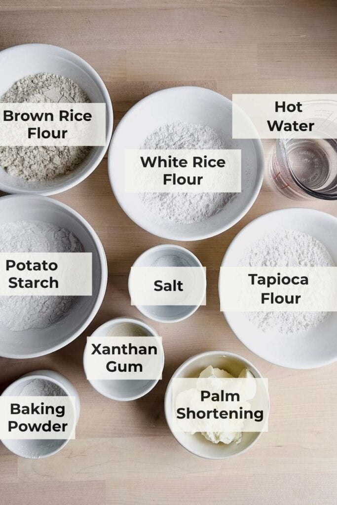 bowls of ingredients needed on top of counter