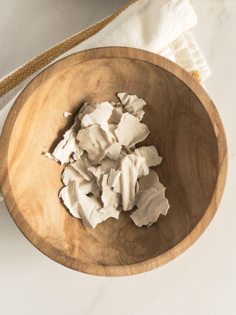 Dehydrated gluten free sourdough starter flakes