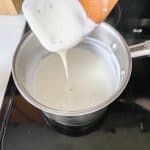thickened gluten free white sauce done