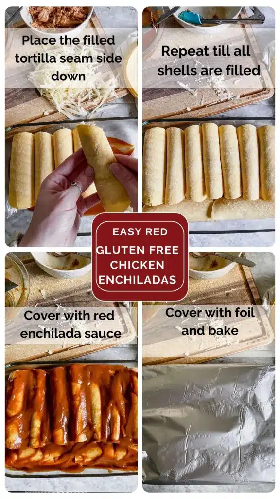 visual directions for gluten free chicken enchiladas