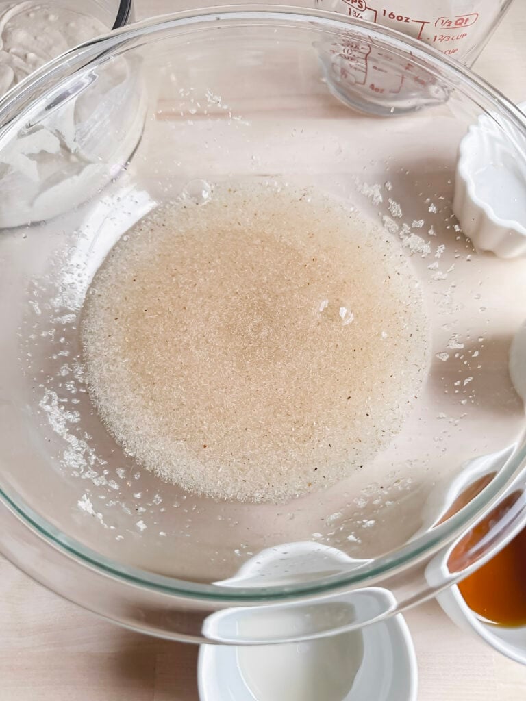 psyllium husk gel in a bowl
