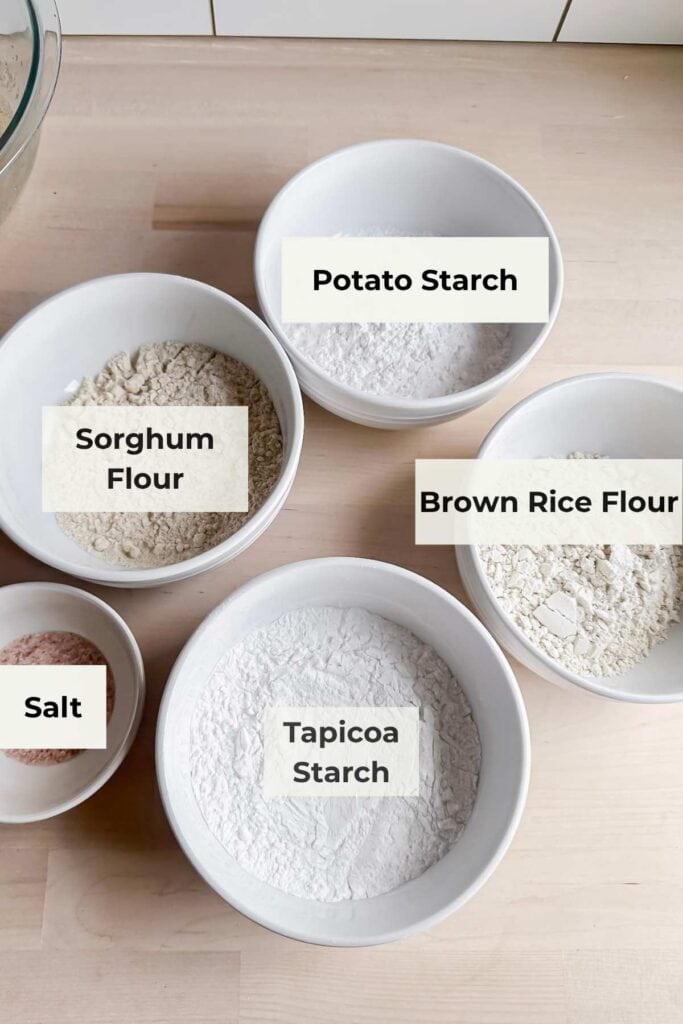 gluten free types of flours needed for the recipe
