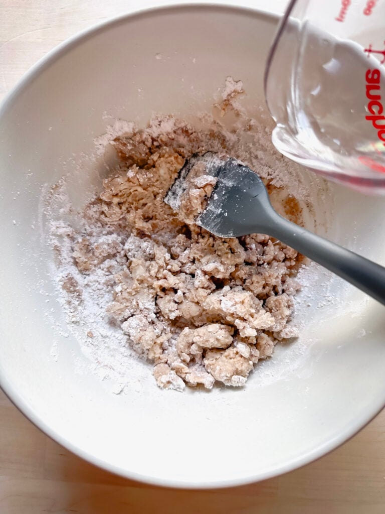 add a few drops of hot water